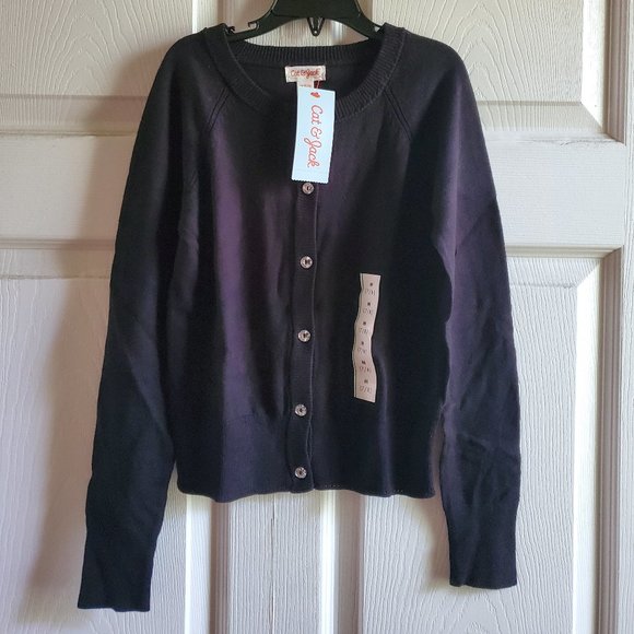 Cat & Jack Other - NWT Cat & Jack Black Medium(7/8) Cardigan Sweater